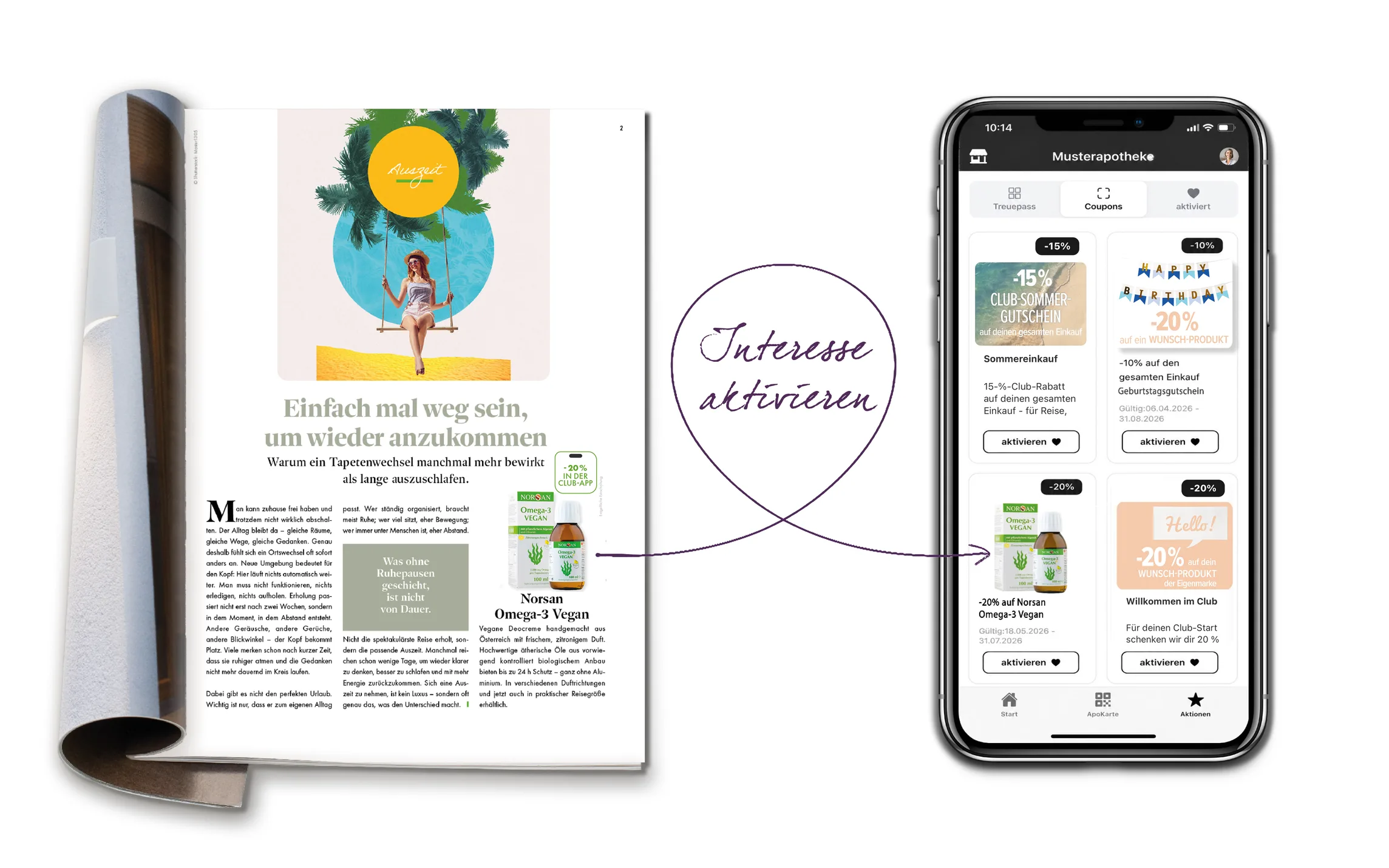 Magazin weckt Interesse — App aktiviert Kunden