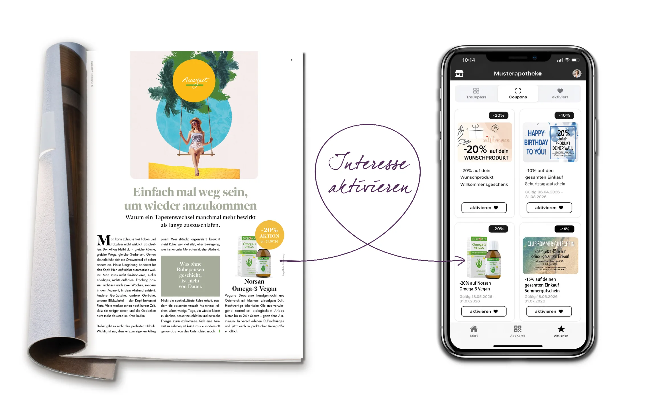Magazin weckt Interesse — App aktiviert Kunden